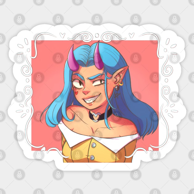 Demon Girl Sticker by Fazara